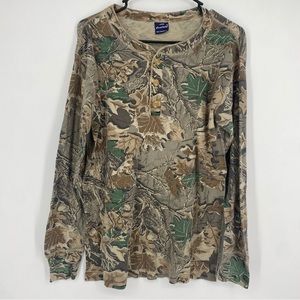VINTAGE 90s Duofold Advantage Camo Long Sleeve Shirt Large Hunting Thermal